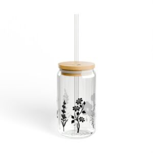 Dark Flower Sipper Glass