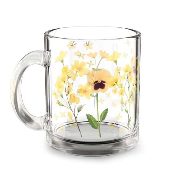 Yellow Bloom Glass Mug