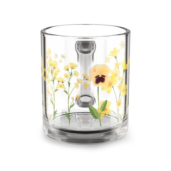 Yellow Bloom Glass Mug